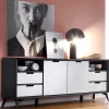 180x73x40 Design Sideboard in Grau & Weiß - Vadids