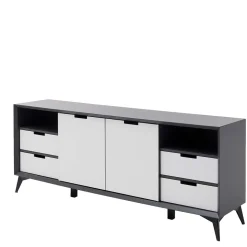 180x73x40 Design Sideboard in Grau & Weiß - Vadids