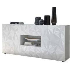 181x84x42 Designer-Sideboard in Glänzend-Weiß - Vovasoma