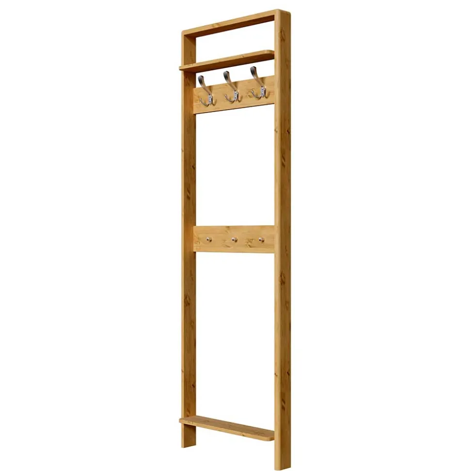 60x192x12 Garderobe für die Wandmontage aus Kiefer - Etvina