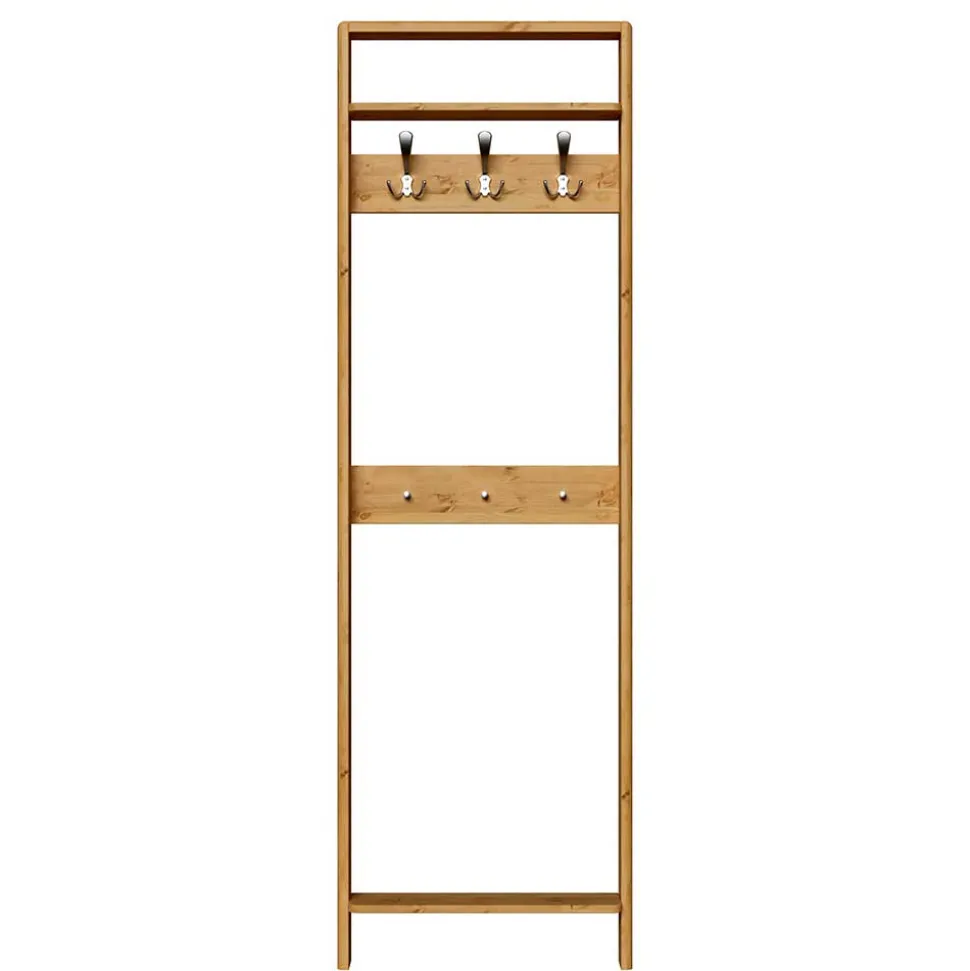 60x192x12 Garderobe für die Wandmontage aus Kiefer - Etvina