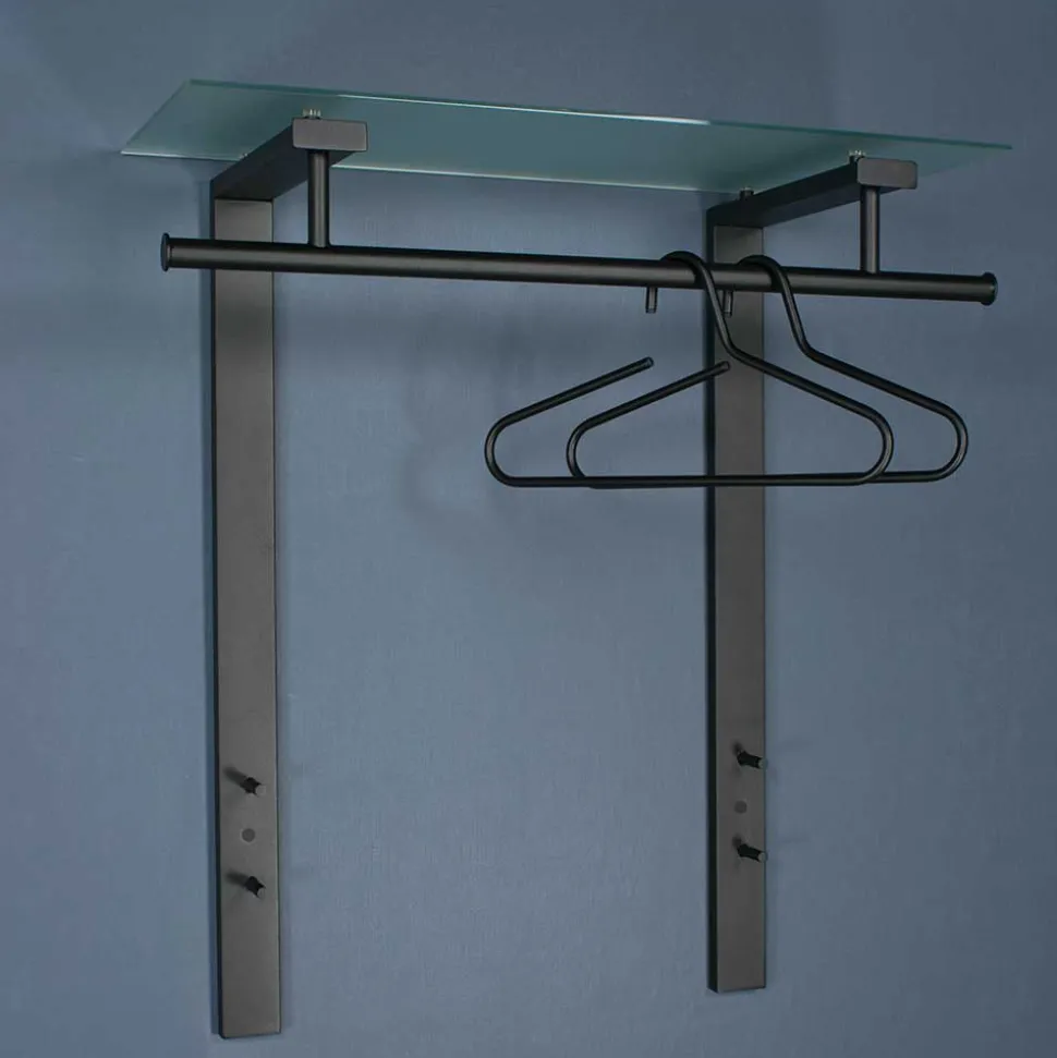 80x90x33 Garderobe mit Glas Hutboden - Justina