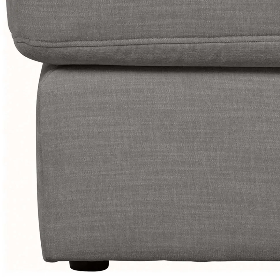 98x44x90 Gepolsterter Hocker in Grau - Luosa