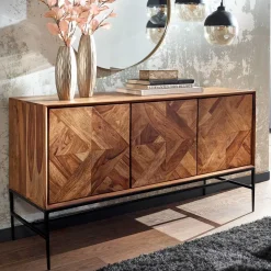 123x70x45 Große Kommode aus Sheesham Holz - Ovalle