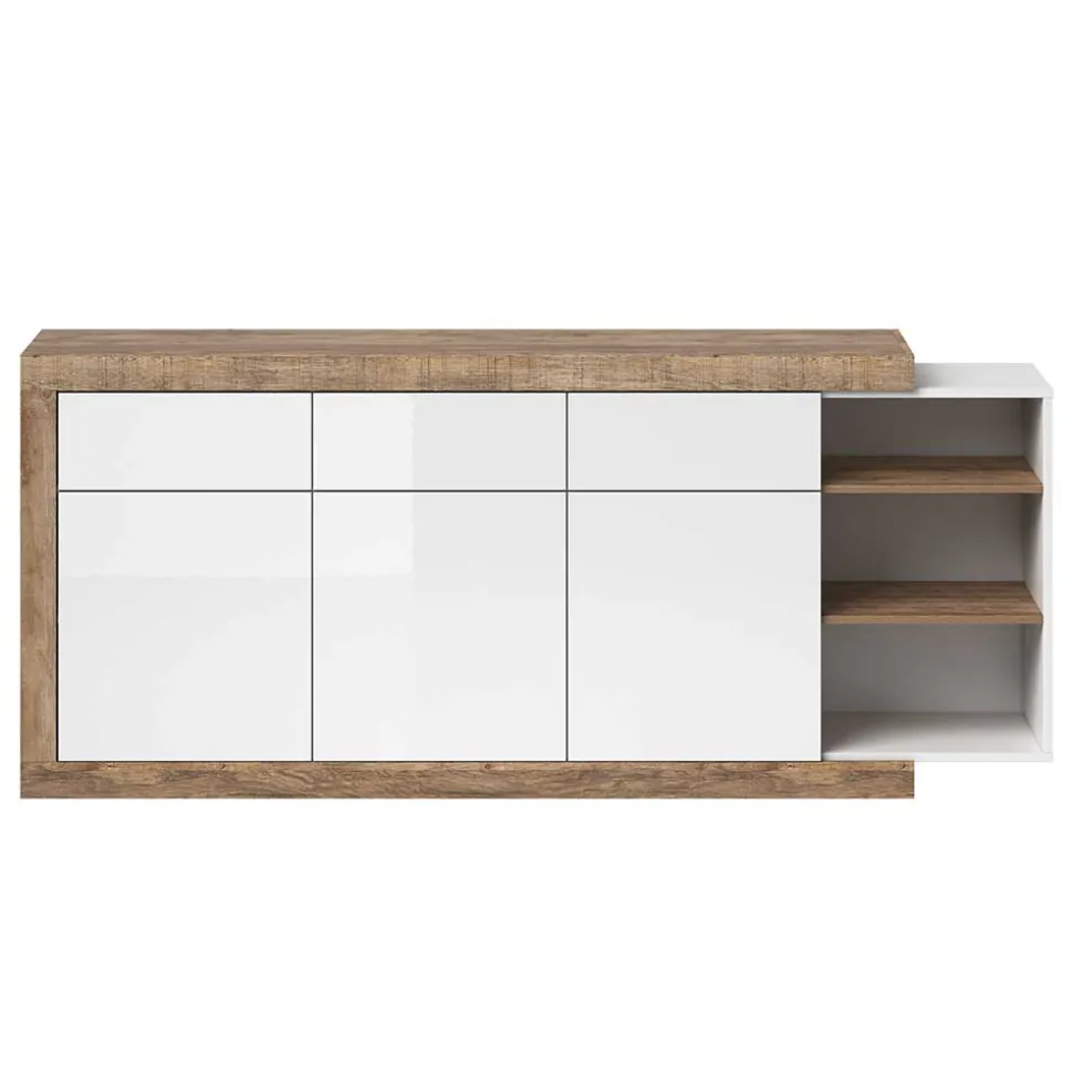 200x86x40 Hochglanz Anrichte in Weiß - Milvara