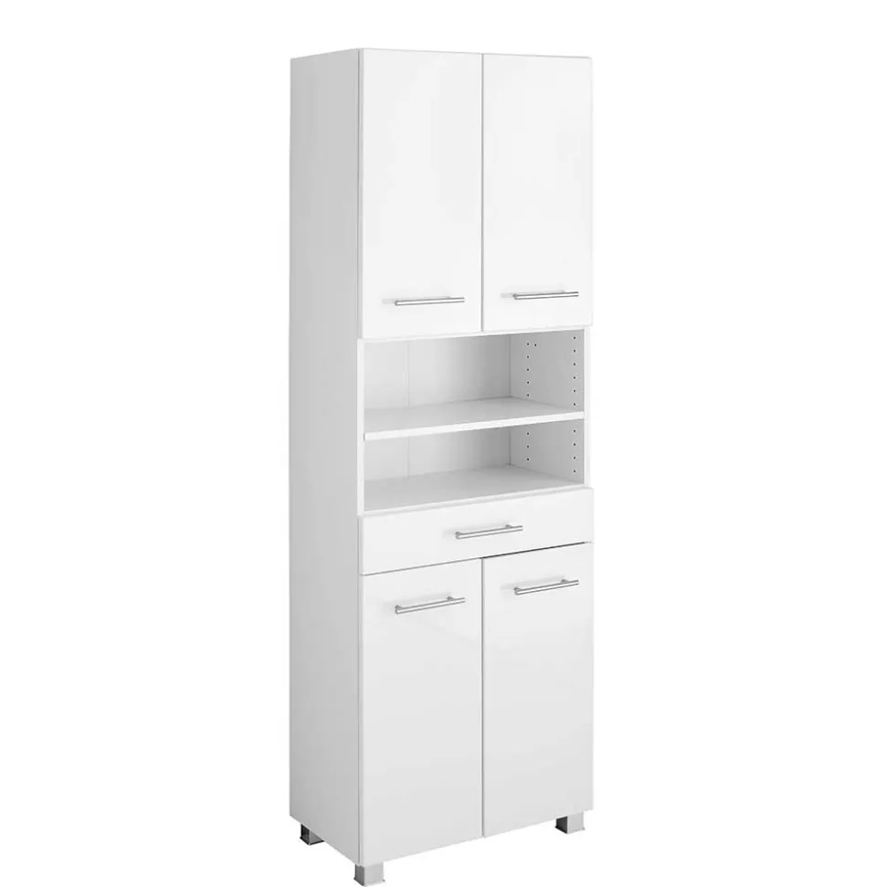 60x185x35 Hochglanz Hochschrank fürs Bad - Vohdan