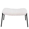 61x41x36 Hocker mit Plüsch Sitz in Weiß - Elefonas