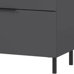 151x98x40 Hohe Kombi-Kommode in Dunkelgrau - Lurys