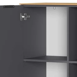 151x98x40 Hohe Kombi-Kommode in Dunkelgrau - Lurys