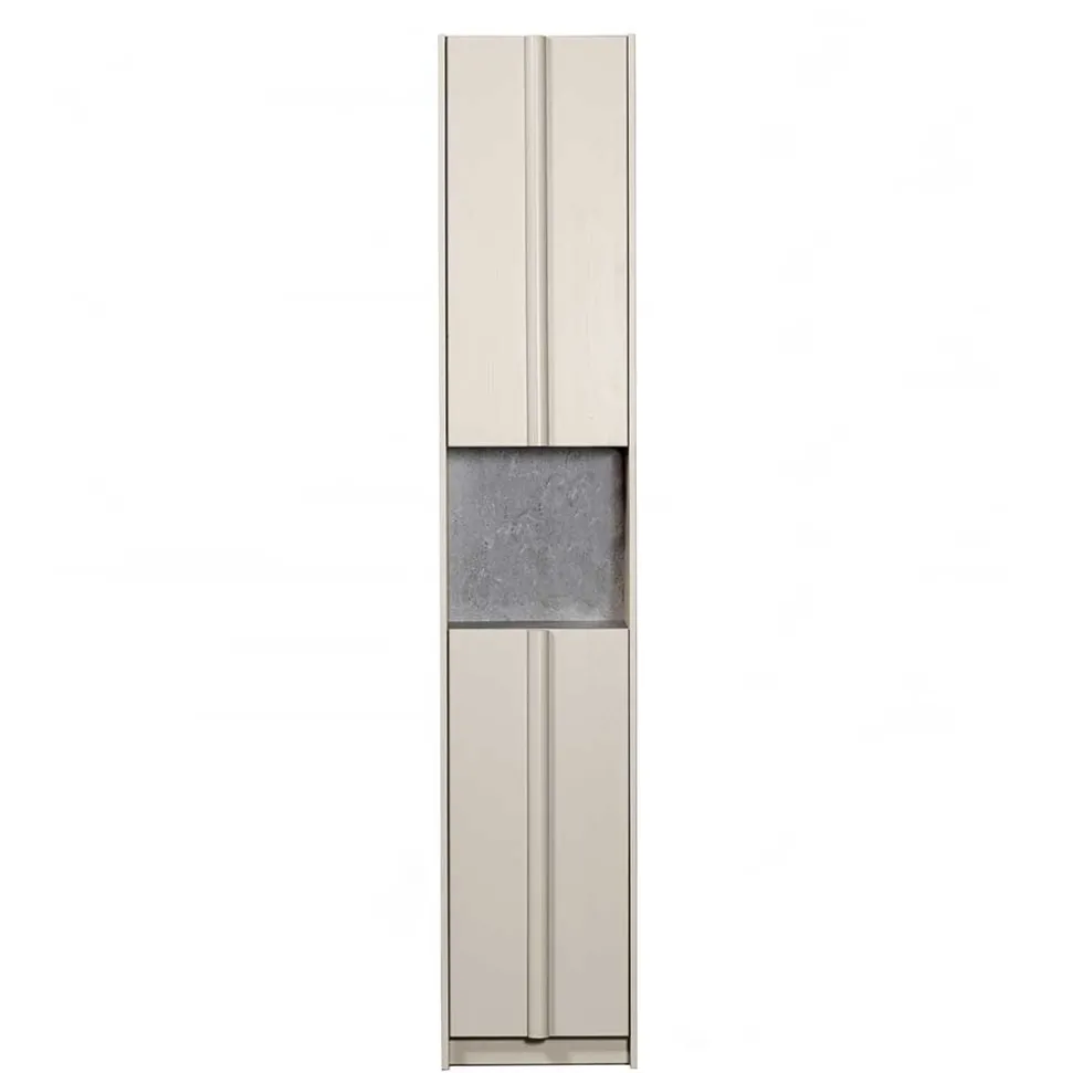 40x210x42 Hoher Schrank in Hellgrau - Glamoure