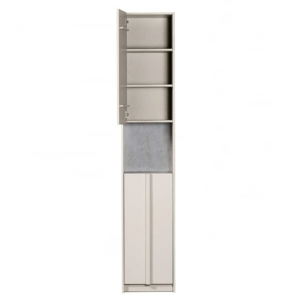 40x210x42 Hoher Schrank in Hellgrau - Glamoure
