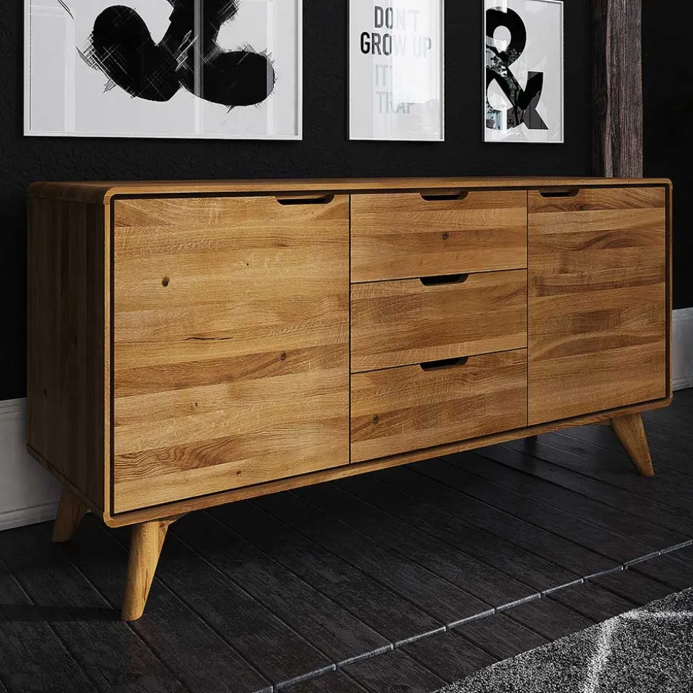 134x63x40 Holz Sideboard aus Wildeiche - Eavy