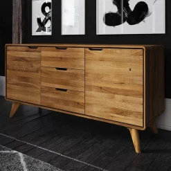 134x63x40 Holz Sideboard aus Wildeiche - Eavy