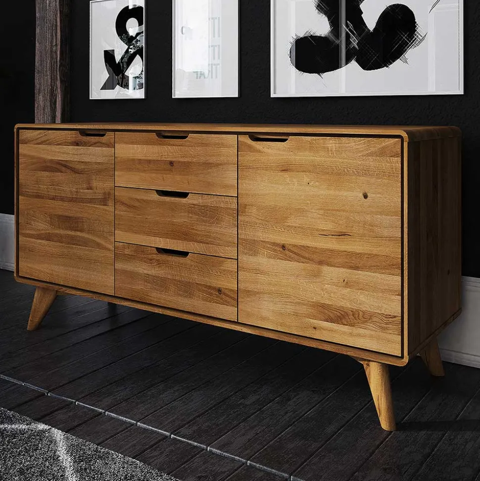 134x63x40 Holz Sideboard aus Wildeiche - Eavy