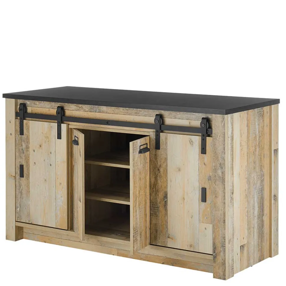 161x93x64 Küche Anrichte in Holz verwittert - Garisa