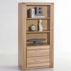 68x140x40 Kernbuche Regal mit 2 Schubladen - Uhelia