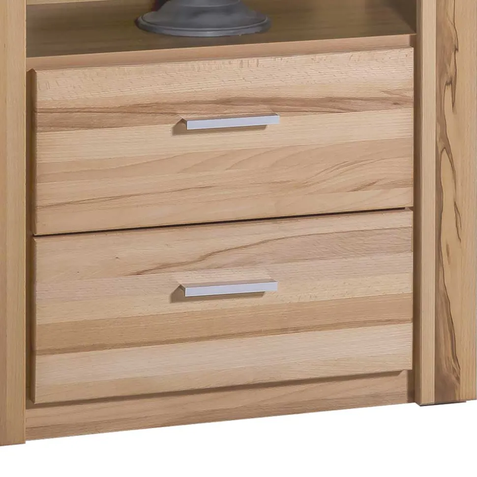 68x140x40 Kernbuche Regal mit 2 Schubladen - Uhelia