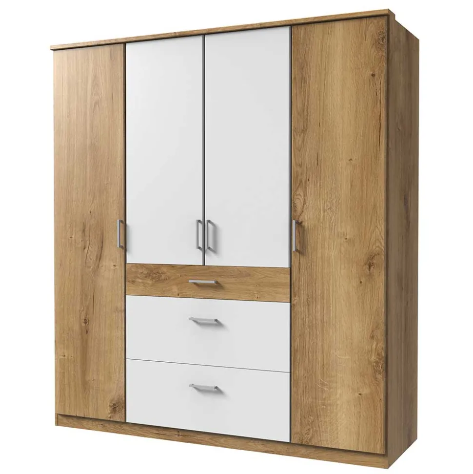 179x199x58 Kleiderschrank 4 Türen & 3 Schubladen - Curacao