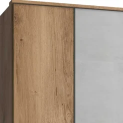 179x199x58 Kleiderschrank in Holzoptik Plankeneiche - Anca