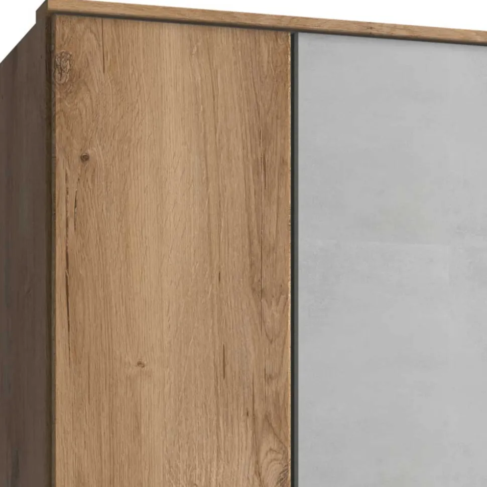 179x199x58 Kleiderschrank in Holzoptik Plankeneiche - Anca