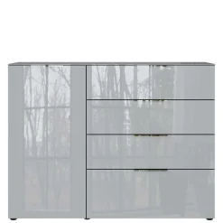 134x102x42 Kombi Kommode mit Glas Front - Ruudy