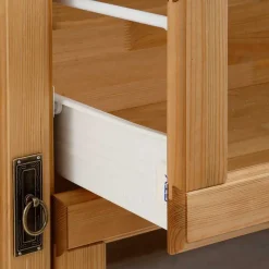 145x84x40 Kommode aus Holz mit Glas - Arendu