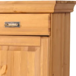 145x84x40 Kommode aus Holz mit Glas - Arendu