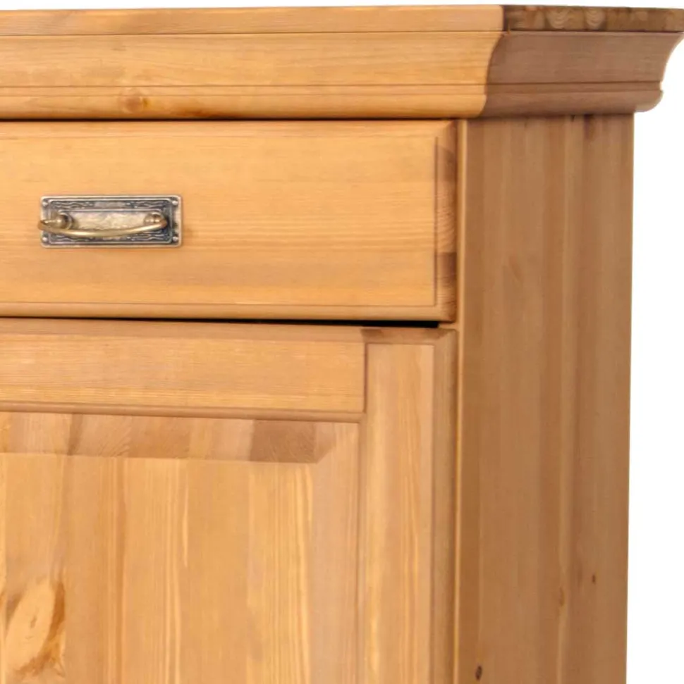 145x84x40 Kommode aus Holz mit Glas - Arendu