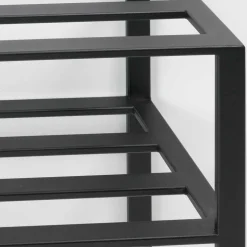 70x178x29 Kompaktgarderobe aus Stahl in Schwarz - Cellja