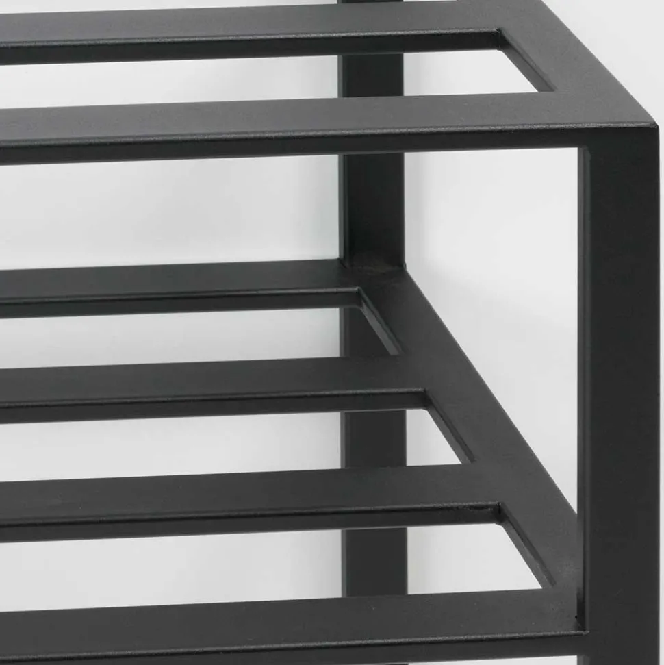 70x178x29 Kompaktgarderobe aus Stahl in Schwarz - Cellja