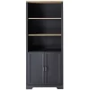 86x204x38 Landhaus Büroregal in Grau & Eiche - Joe