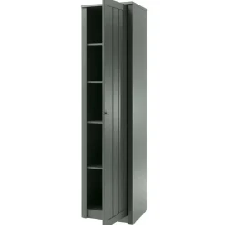 50x197x43 Landhaus Dielenschrank in Dunkelgrün - Niestov
