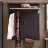 93x107x30 Landhaus Garderobe in Dunkelgrau - Thumbs
