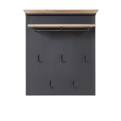 93x107x30 Landhaus Garderobe in Dunkelgrau - Thumbs