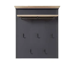 93x107x30 Landhaus Garderobe in Dunkelgrau - Thumbs