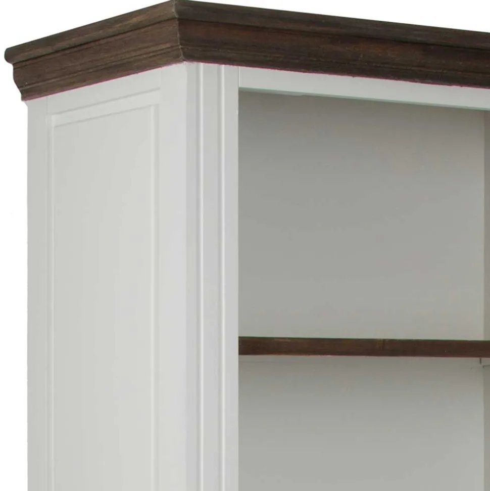 68x180x39 Landhaus Regal in Weiß & Graubraun - Bleaks