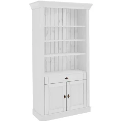 108x203x45 Landhaus Regal mit 2 Türen & Schublade - Satumare I