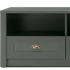 158x47x43 Landhaus TV Board in Dunkelgrün - Niestov