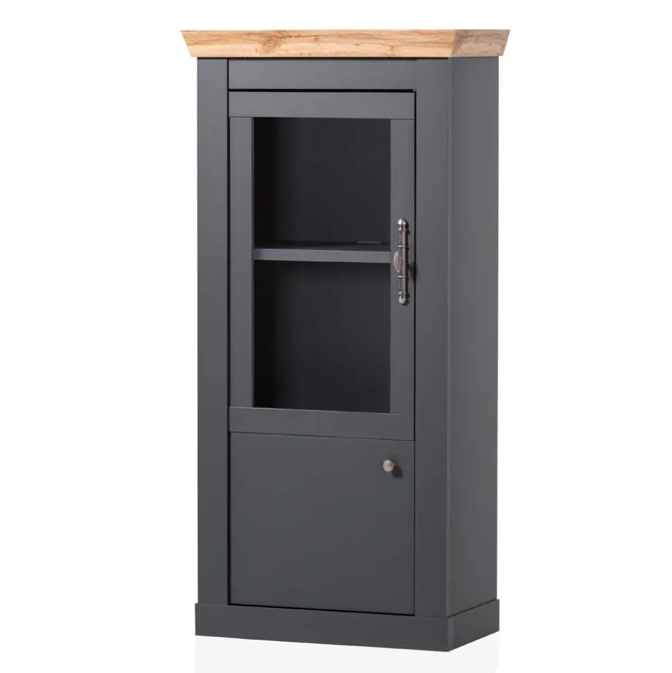 72x146x38 Landhaus Vitrine Highboard 2-türig - Lionel