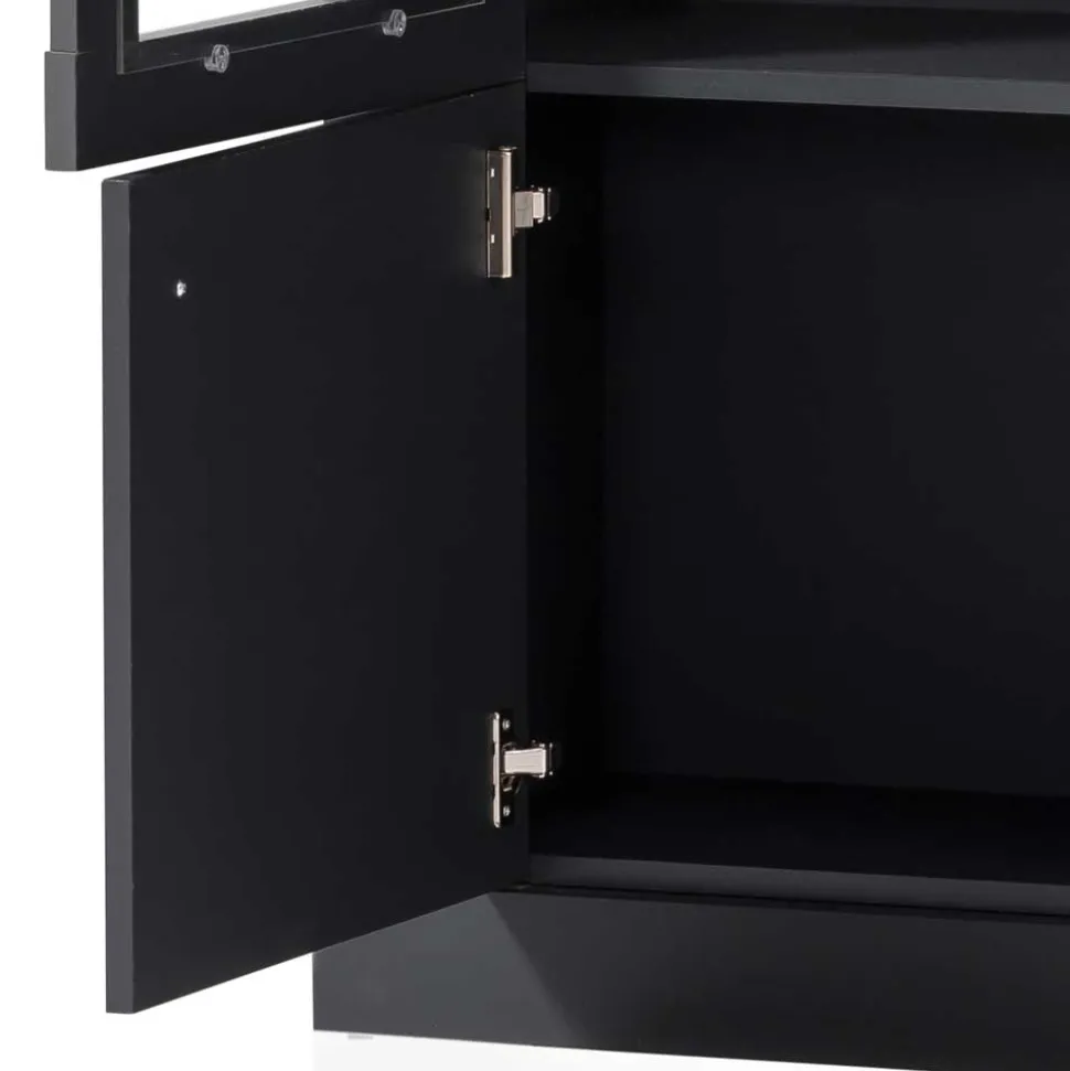 72x146x38 Landhaus Vitrine Highboard 2-türig - Lionel