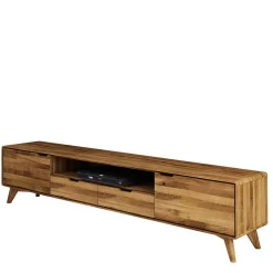 220x48x40 Massivholz TV Board in Natur geölt - Eavy