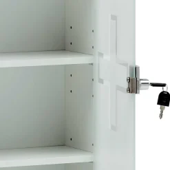 34x72x20 Medizinschrank mit Glastür abschließbar - Spanola