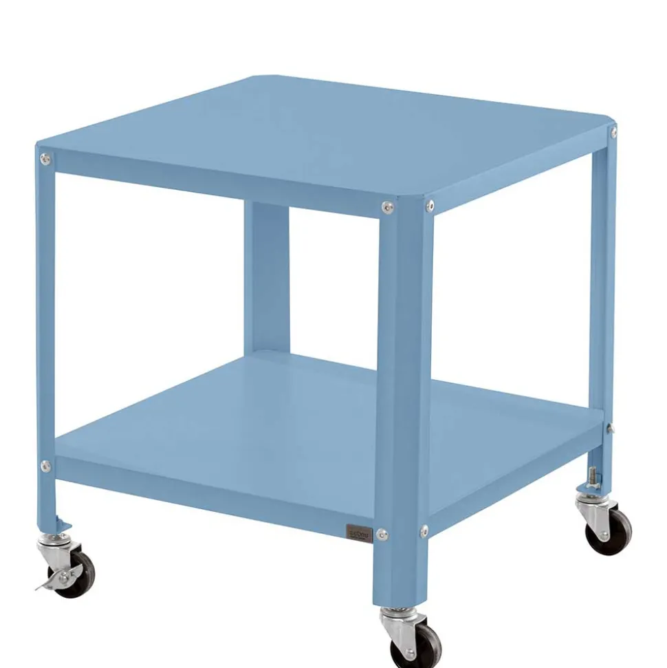 46x48x46 Metall Beistelltisch in Petrol Blau - Fotios