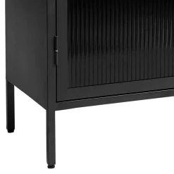 58x160x40 Metall Vitrine in Schwarz - Gulliver