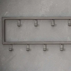 80x20x4 Metall Wandgarderobe mit 15 Kleiderhaken - Vinkoja