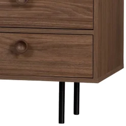 145x64x40 Mid Century Kommode in Walnuss - Essyno