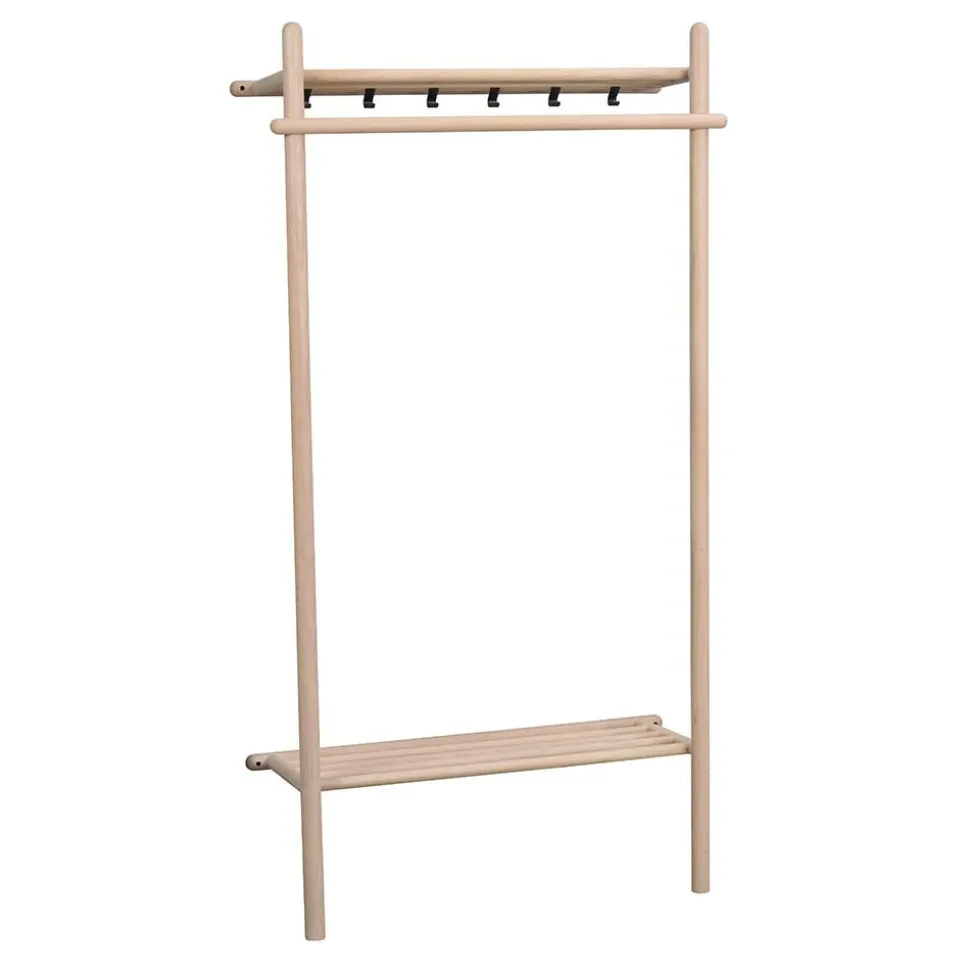 91x181x39 Minimalistische Garderobe in White Wash - Ulvinzo