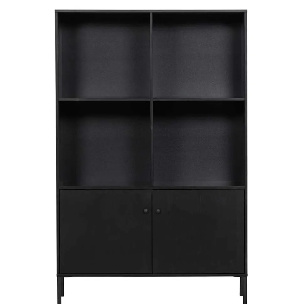 100x155x40 Moderner Schrank in Schwarz - Nick