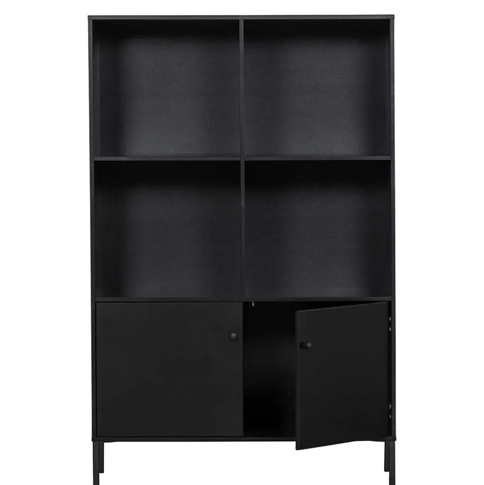 100x155x40 Moderner Schrank in Schwarz - Nick