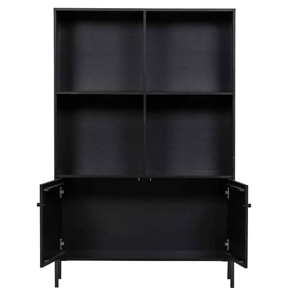 100x155x40 Moderner Schrank in Schwarz - Nick